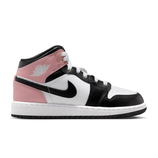 Sneaker Air Jordan 1 Mid GS Alb/Negru/Roz | Model DQ8423 100