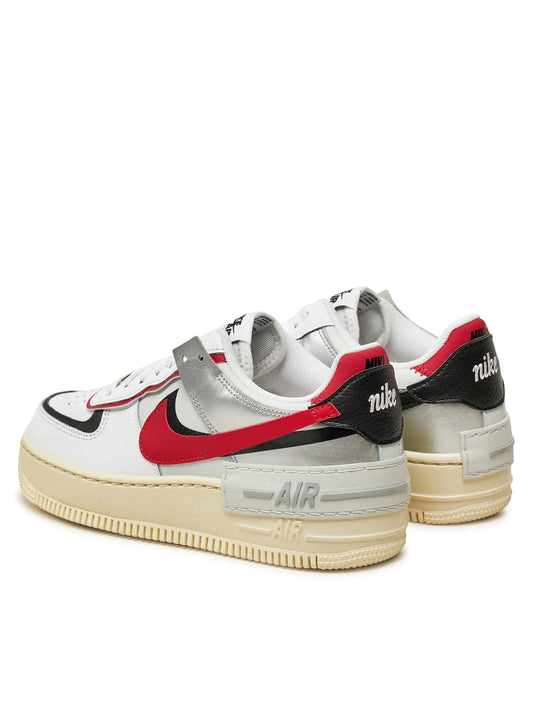Nike AF1 Shadow Sneakers | White/Gym Red/Black | Model FN6335-100