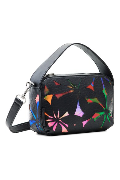 Geantă Crossbody Desigual cu Decupaje - Negru/Portocaliu/Albastru