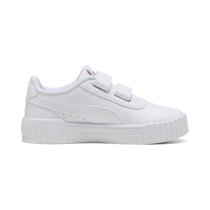 Puma Carina 3.0 V PS – pantofi sport fete, copii (PS), alb | Model 401478-01