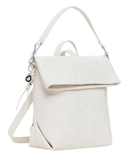 Rucsac Desigual Etherea Lovington cu Broderie Florală - Crudo (Bej) | Model 25SAKP29