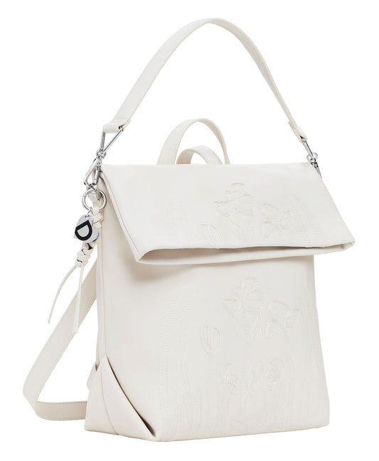 Rucsac Desigual Etherea Lovington cu Broderie Florală - Crudo (Bej) | Model 25SAKP29