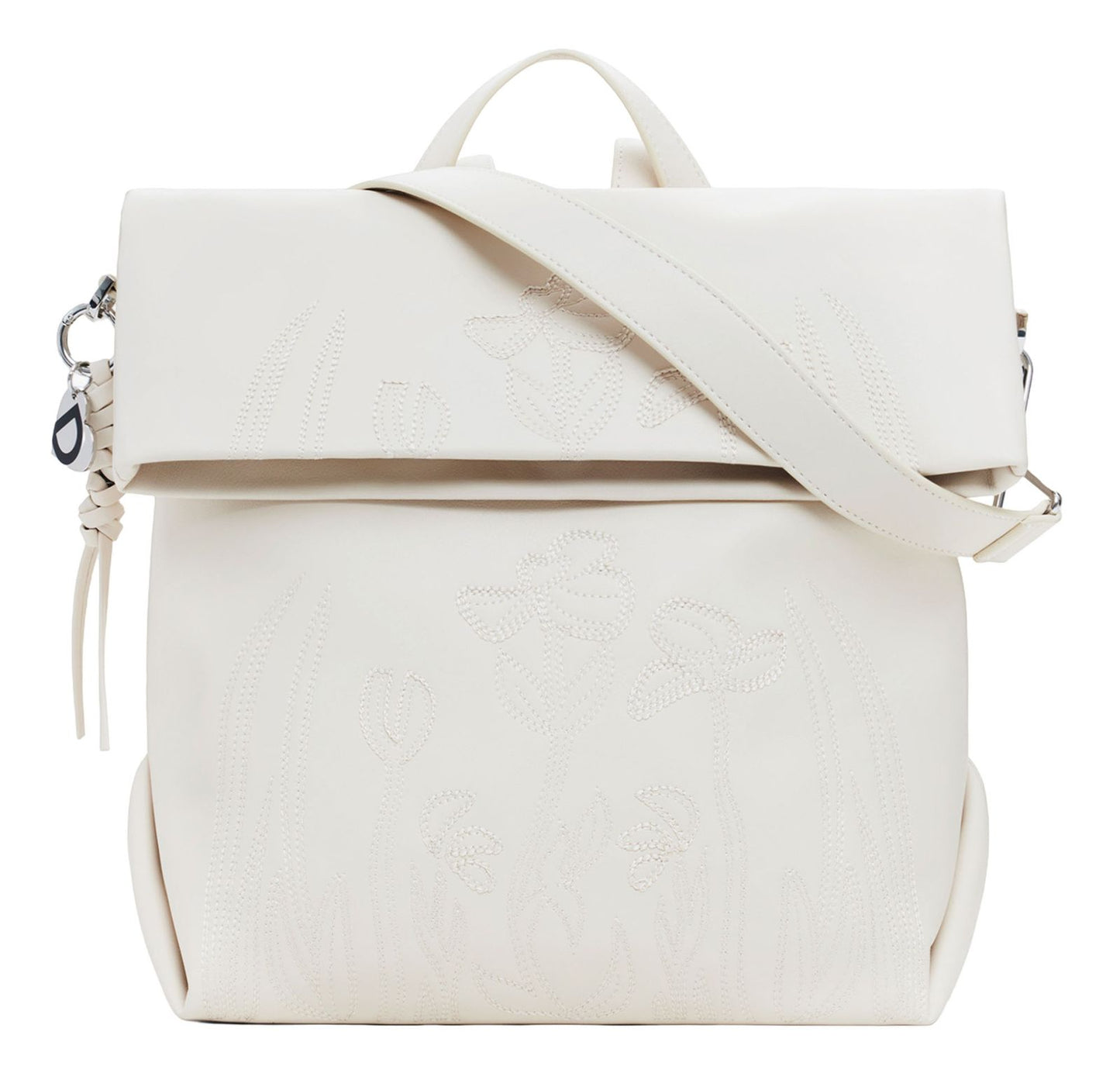 Rucsac Desigual Etherea Lovington cu Broderie Florală - Crudo (Bej) | Model 25SAKP29