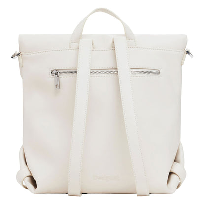 Rucsac Desigual Etherea Lovington cu Broderie Florală - Crudo (Bej) | Model 25SAKP29