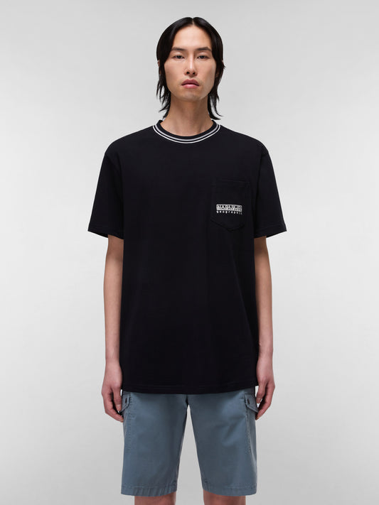 Tricou Napapijri S-Murlo Negru Regular Fit - Model NP0A4IEJ9411