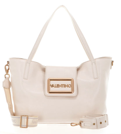Geantă de umăr VALENTINO Moni Shopping Bag Ecru - Model VBS8FV04