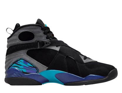 Sneakers Jordan Air 8 Retro “Aqua” 2025 (Model 305381-006) – sneakers bărbați, high-top, negri