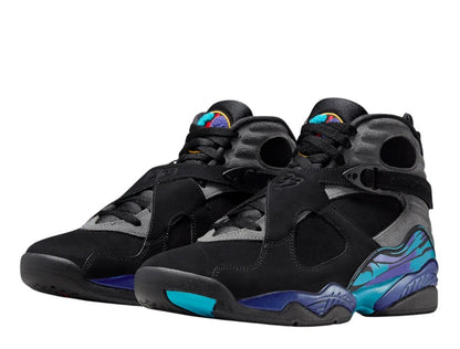 Sneakers Jordan Air 8 Retro “Aqua” 2025 (Model 305381-006) – sneakers bărbați, high-top, negri
