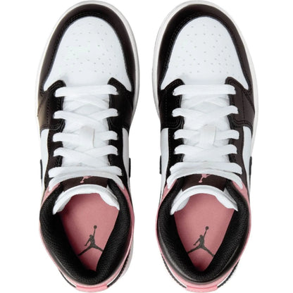Sneaker Air Jordan 1 Mid GS Alb/Negru/Roz | Model DQ8423 100