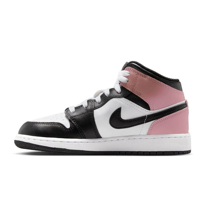 Sneaker Air Jordan 1 Mid GS Alb/Negru/Roz | Model DQ8423 100