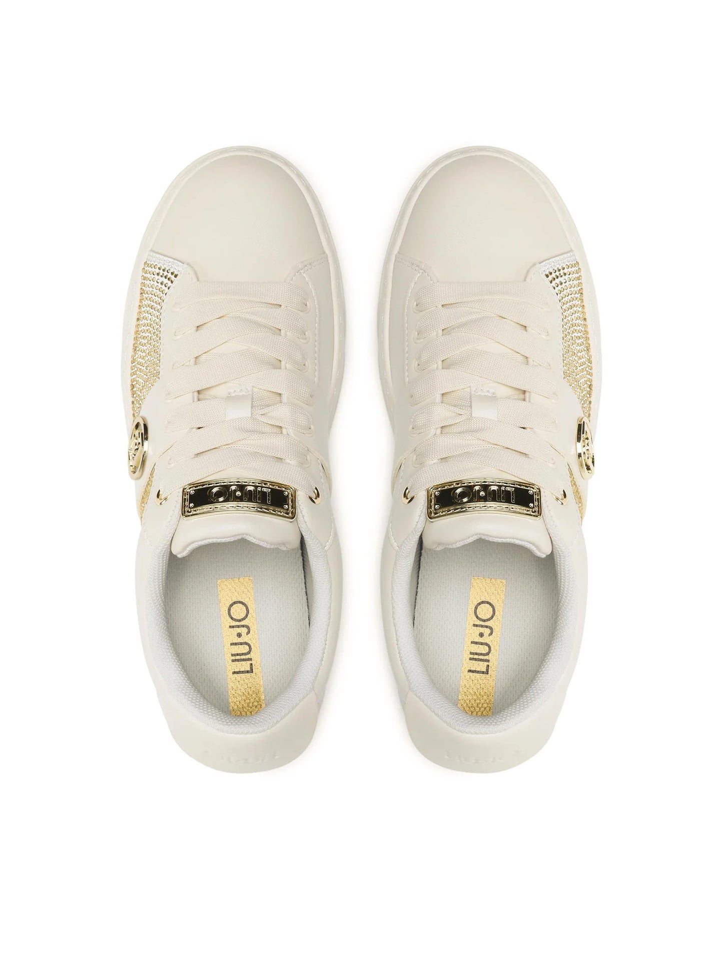 Sneakers damă Liu Jo Cleo 14 | Bej / Negru | Look modern | Model BF3025