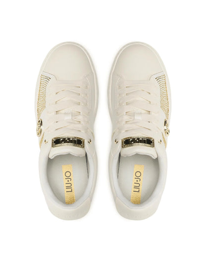 Sneakers damă Liu Jo Cleo 14 | Bej / Negru | Look modern | Model BF3025