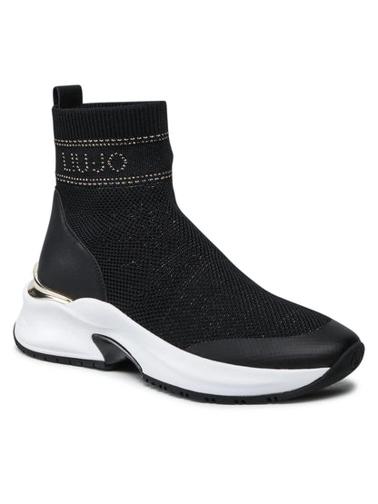 Sneakers damă Liu Jo Lily 04 Sock Black – Slip-on urban | Model BA2091