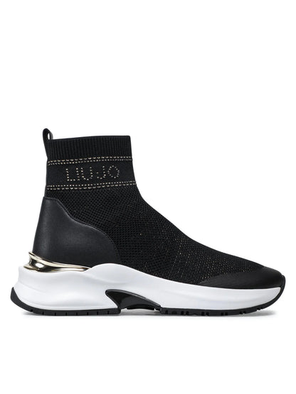 Sneakers damă Liu Jo Lily 04 Sock Black – Slip-on urban | Model BA2091