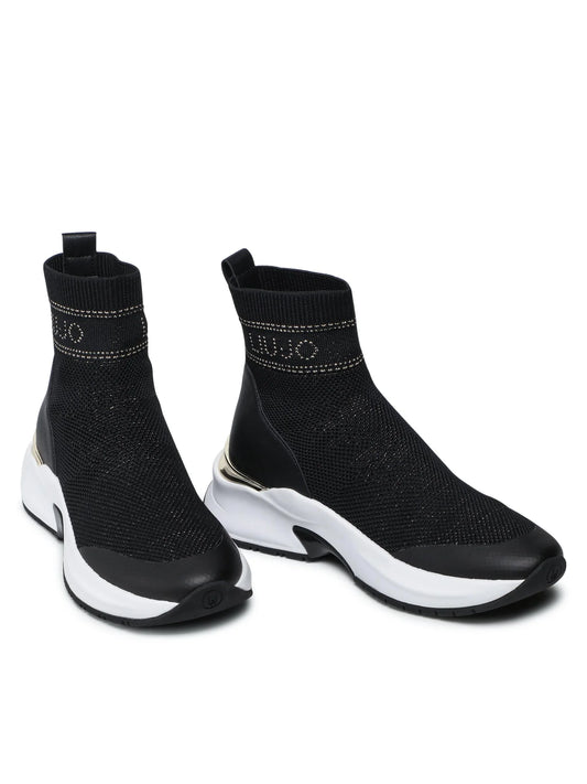Sneakers damă Liu Jo Lily 04 Sock Black – Slip-on urban | Model BA2091