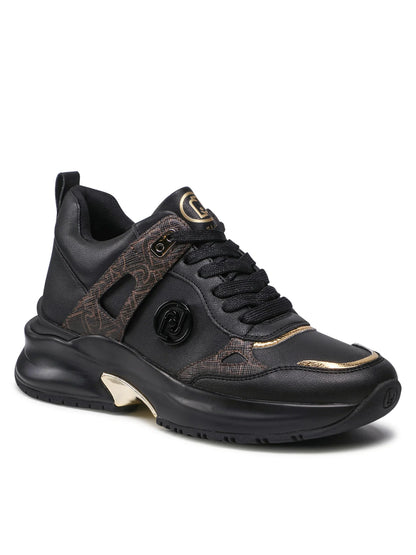 Sneakers damă Liu Jo Lily 05 Black/Gold – Design urban | Model BA2135