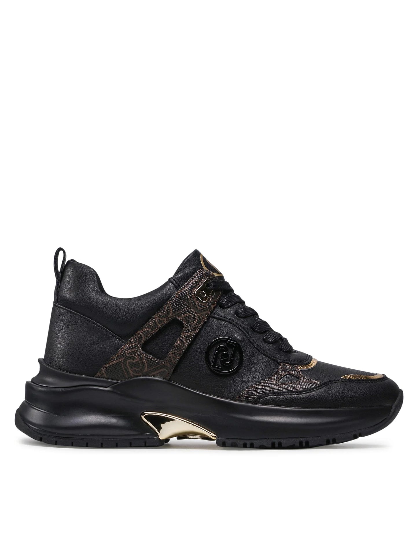 Sneakers damă Liu Jo Lily 05 Black/Gold – Design urban | Model BA2135