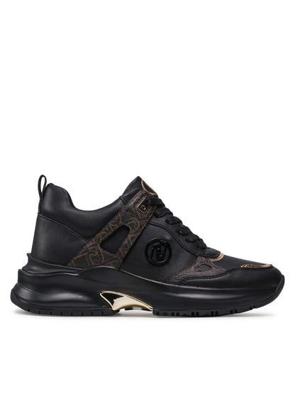 Sneakers damă Liu Jo Lily 05 Black/Gold – Design urban | Model BA2135