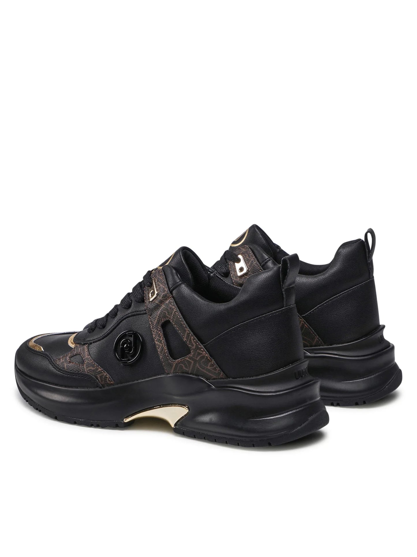 Sneakers damă Liu Jo Lily 05 Black/Gold – Design urban | Model BA2135