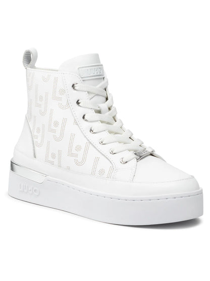 Sneakers Liu Jo Silvia White – Design urban cu fermoar și șireturi | Model BA2003